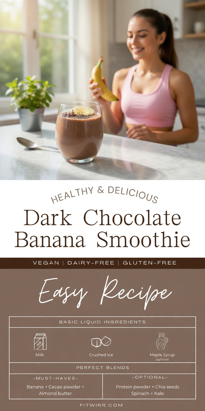 Skip the Guilt: Creamy Dark Chocolate Banana Smoothie