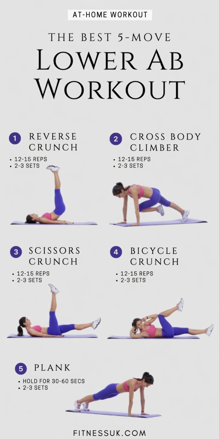 Lower Ab Workout: 5 Exercises to Flatten Your Lower Abs