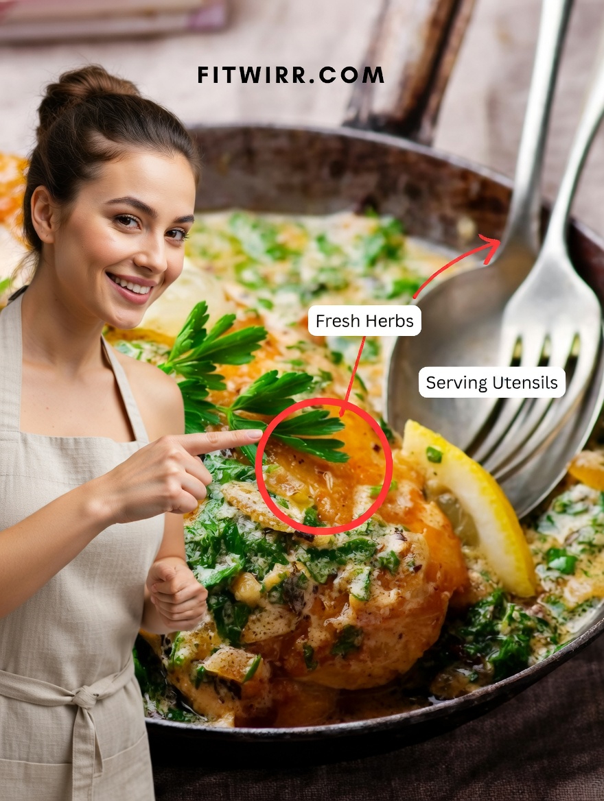 This Skillet Chicken With Lemon Garlic Cream Sauce Recipe Is Superb