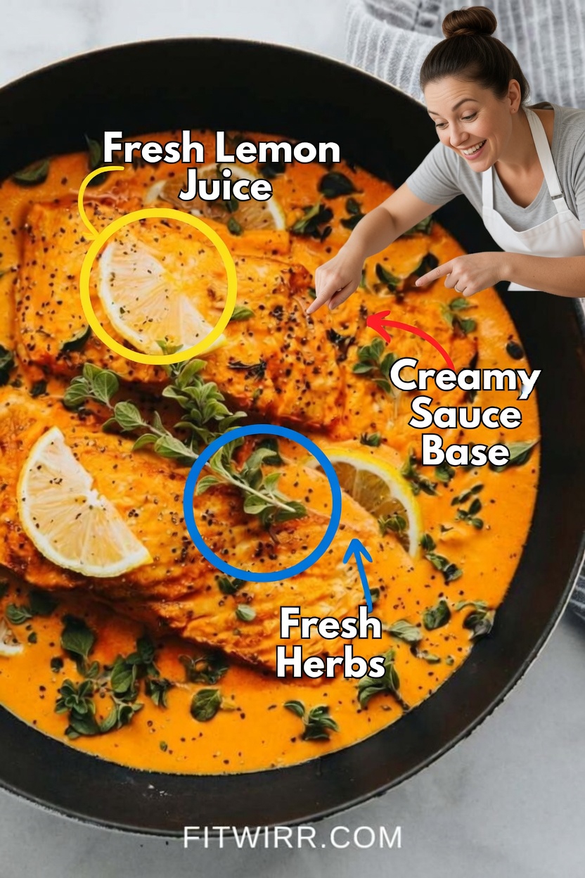 Salmon in a Thai-Inspired Rich Red Coconut-Curry Sauce