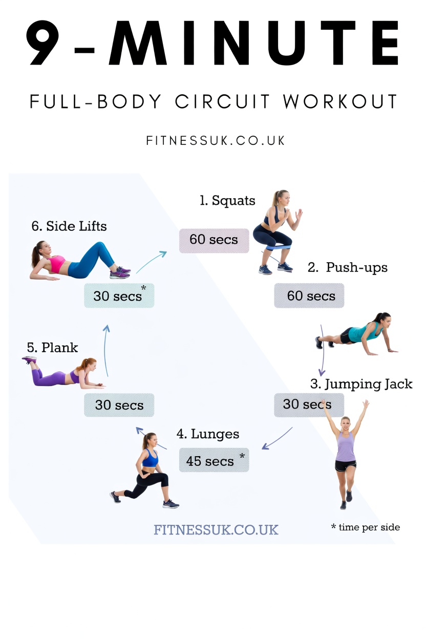 Looking to Burn Fat? Try This 9-Minute Full Body Circuit Workout