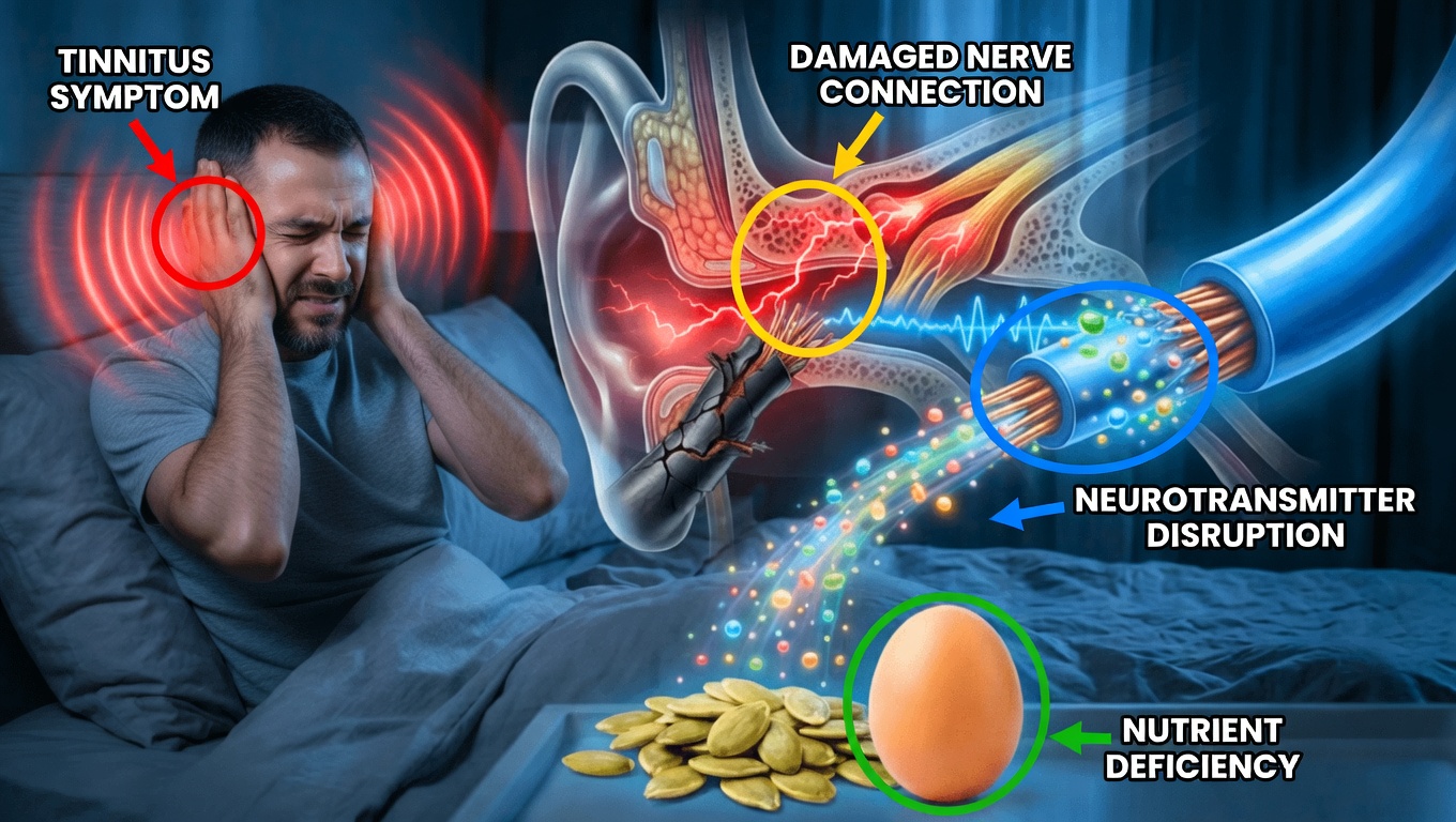 The reason your ears won’t stop ringing at night could come down to something missing from your diet that most doctors never check