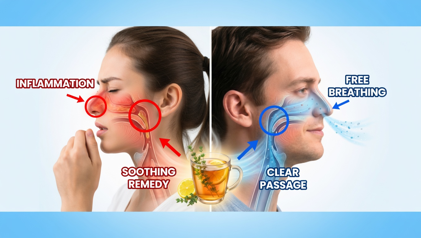 If you constantly clear your throat, feel blocked, or struggle to breathe freely, a doctor just revealed a three ingredient kitchen remedy that may finally help