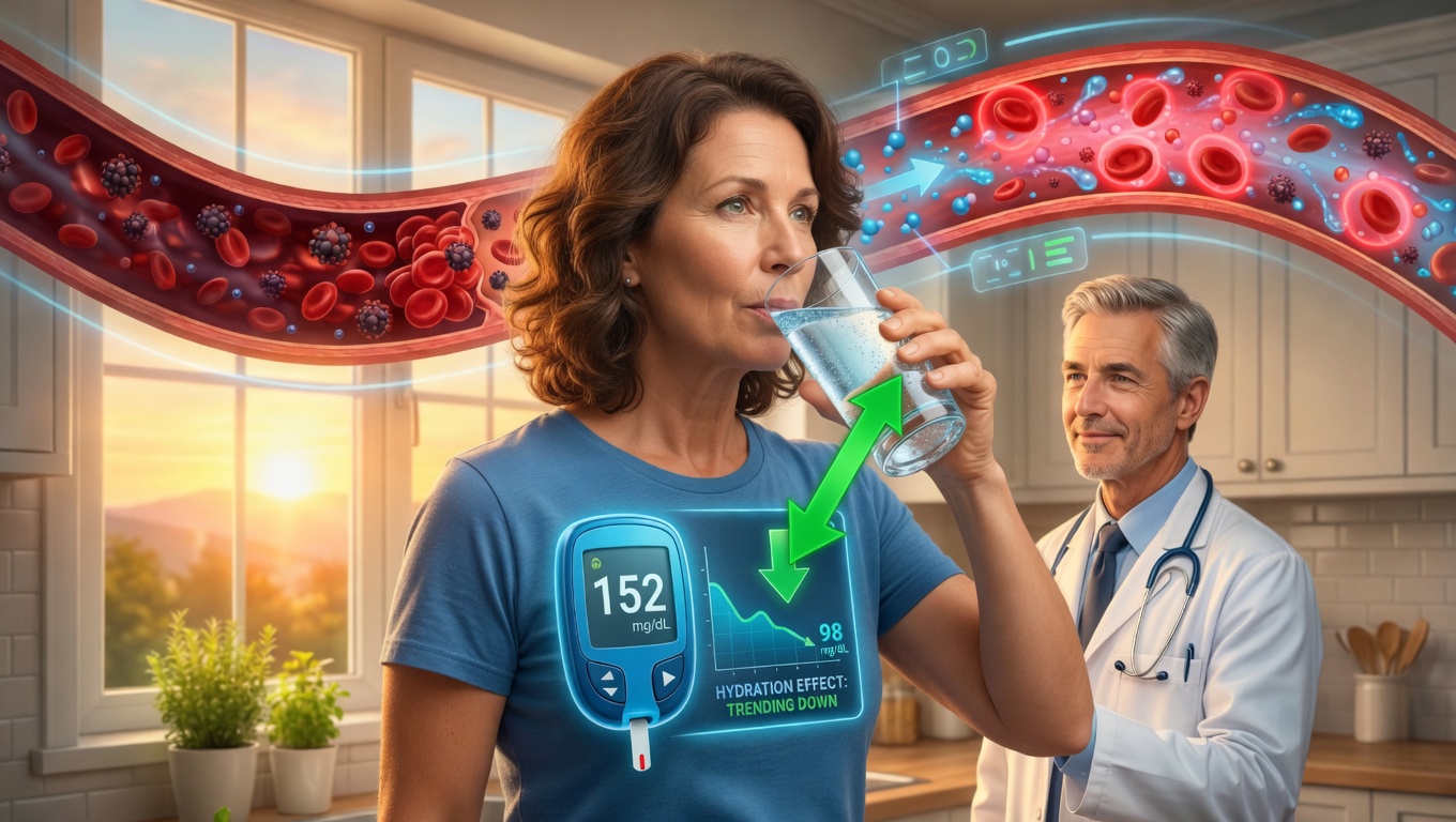 A doctor explains why most people with high blood sugar may not be drinking nearly enough water and what to do about it today