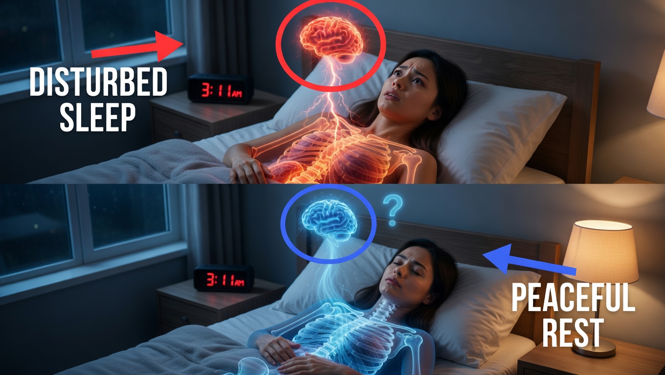 If you wake up at 2 or 3 AM every night, experts say a 5 minute muscle release could finally stop it for good