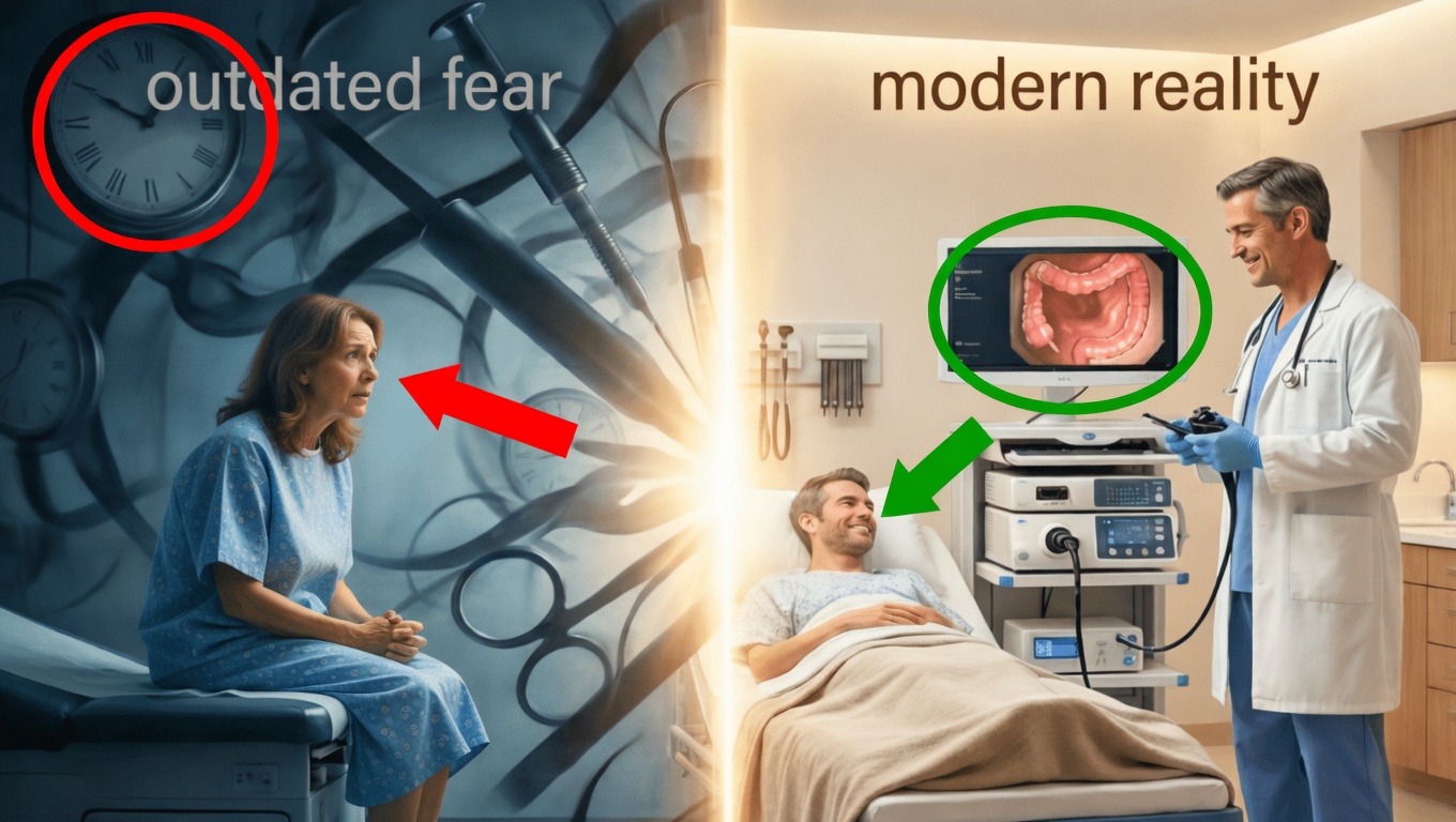 A gastroenterologist reveals what actually happens during a colonoscopy and says most people’s fears are based on completely outdated information
