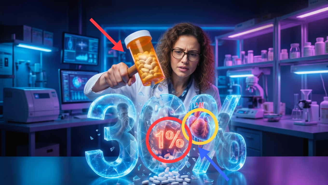 A doctor says the 36% heart attack reduction patients are told about statins is a statistical trick and the real number is closer to 1%