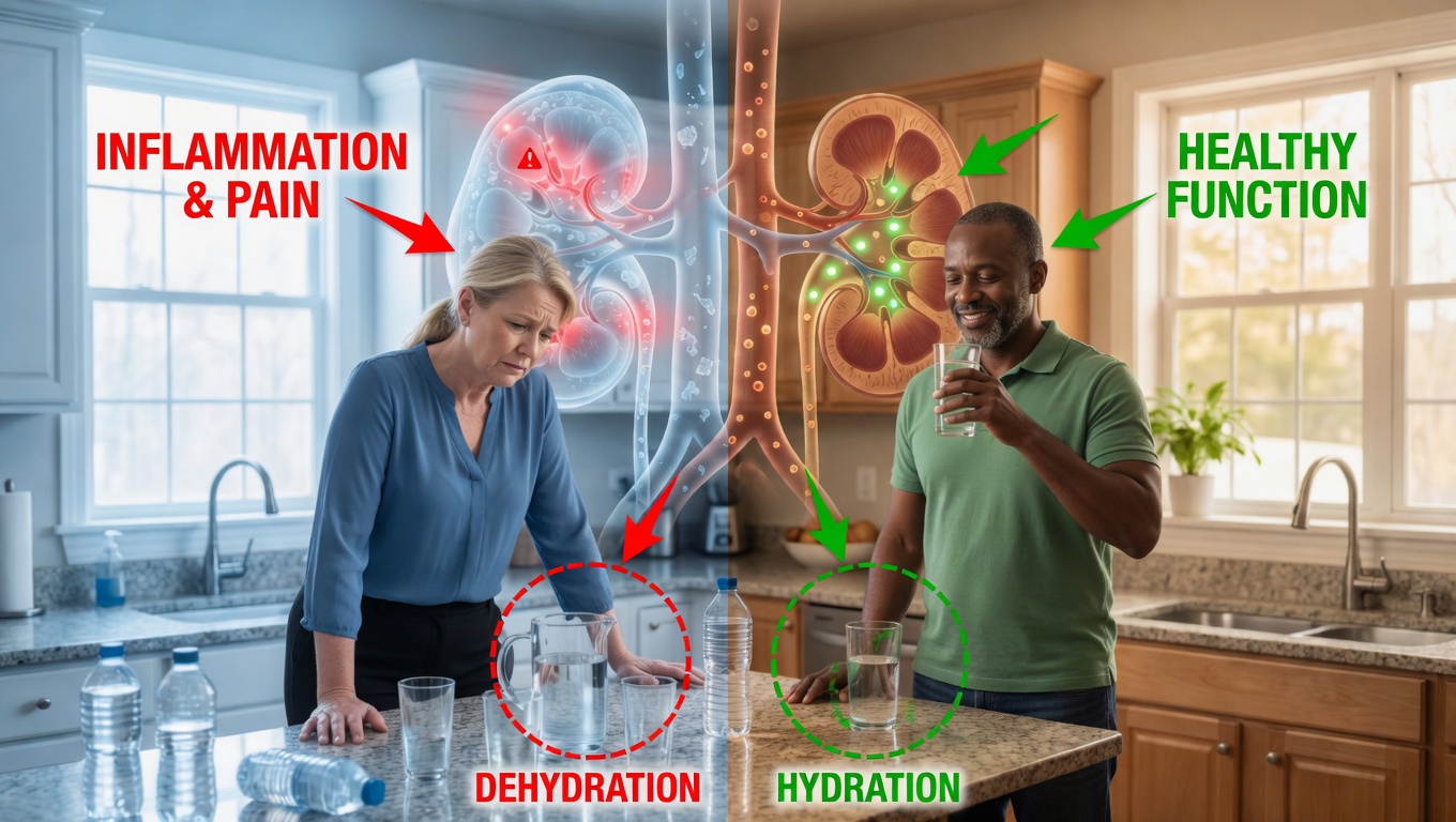 Drinking 8 glasses of water daily could be worse for your kidneys than drinking too little