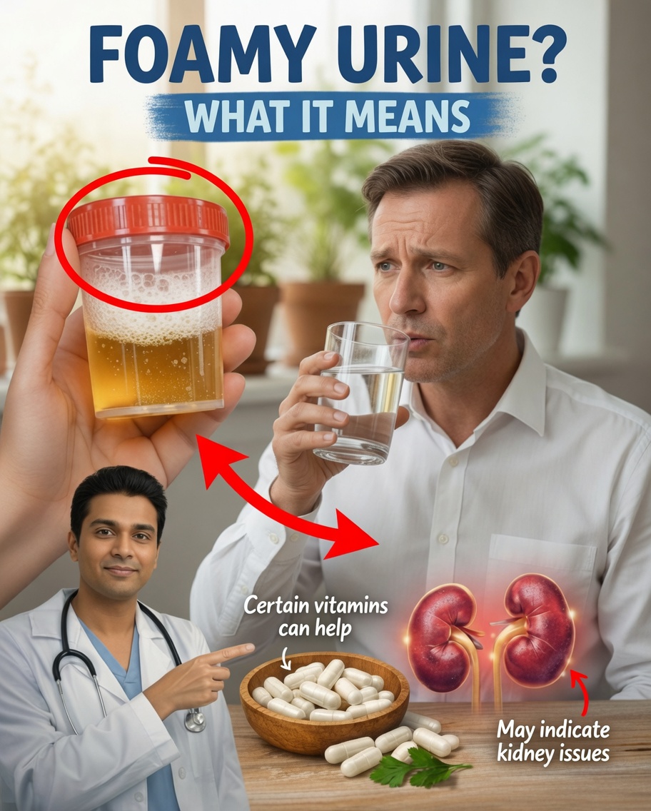 Discover the three vitamins that could protect your kidneys against foamy urine.