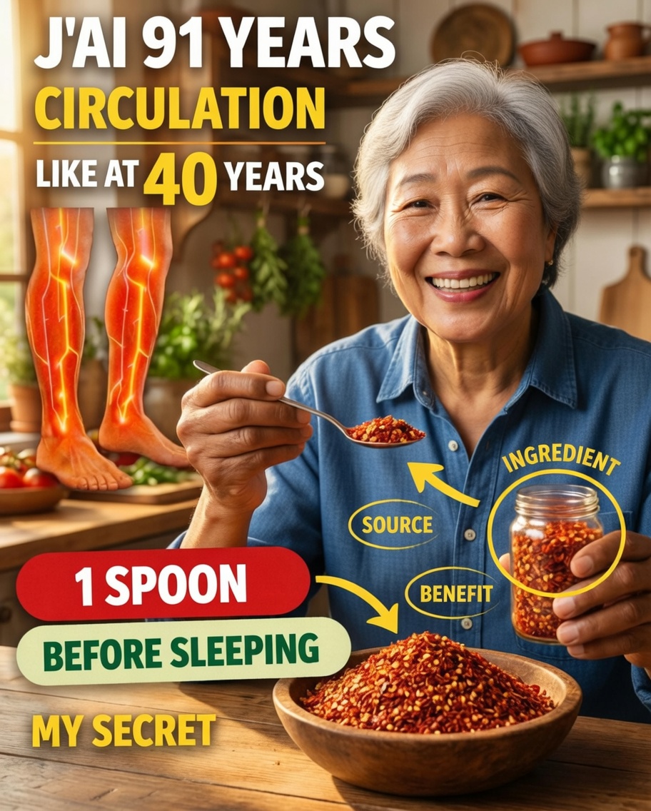 Seniors! Here’s what could happen if you take cayenne pepper before bed for the circulation in your legs and feet.
