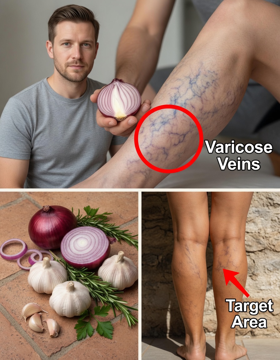Home Remedies for Varicose Veins with Onion, Garlic, and Apple Cider Vinegar