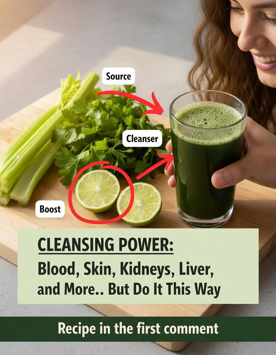 Celery juice on an empty stomach: naturally cleanse your blood, kidneys and liver.