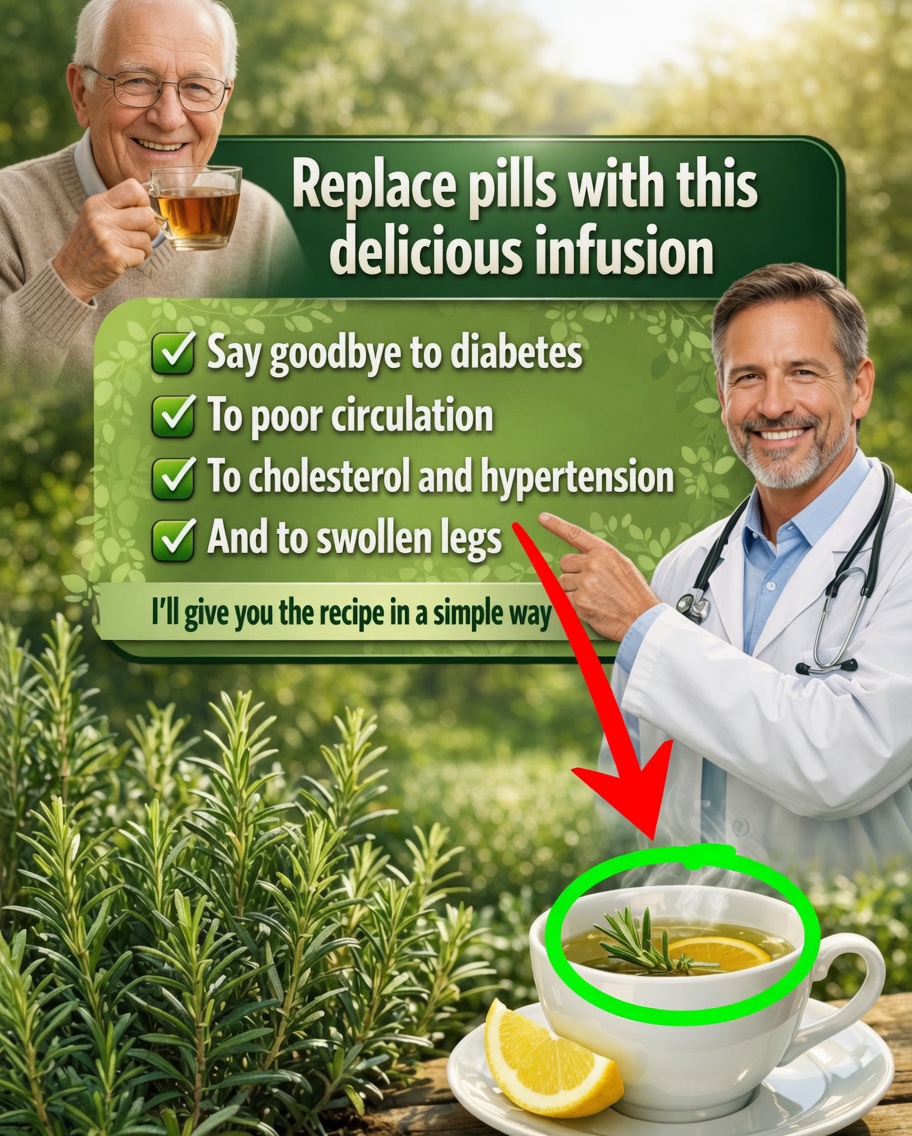 Replace your pills with this delicious infusion! It helps you say goodbye to diabetes, poor circulation, high cholesterol, hypertension, and swollen legs