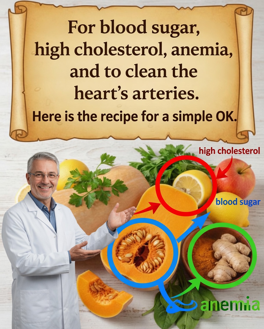 Traditional Natural Pumpkin-Based Remedy to Support Blood Sugar, Cholesterol, Anemia, and Heart Health