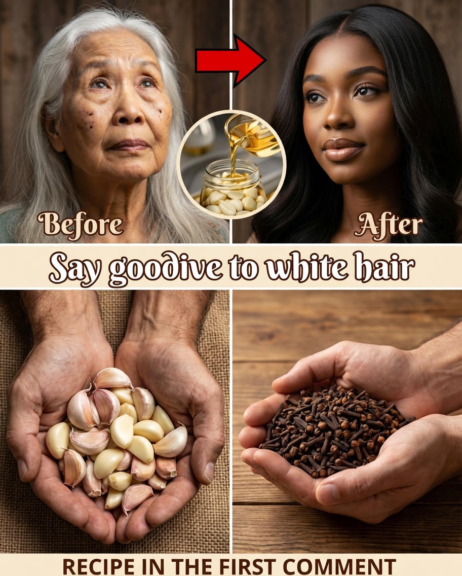 From white hair to black hair naturally in just 5 minutes and hair grows fast