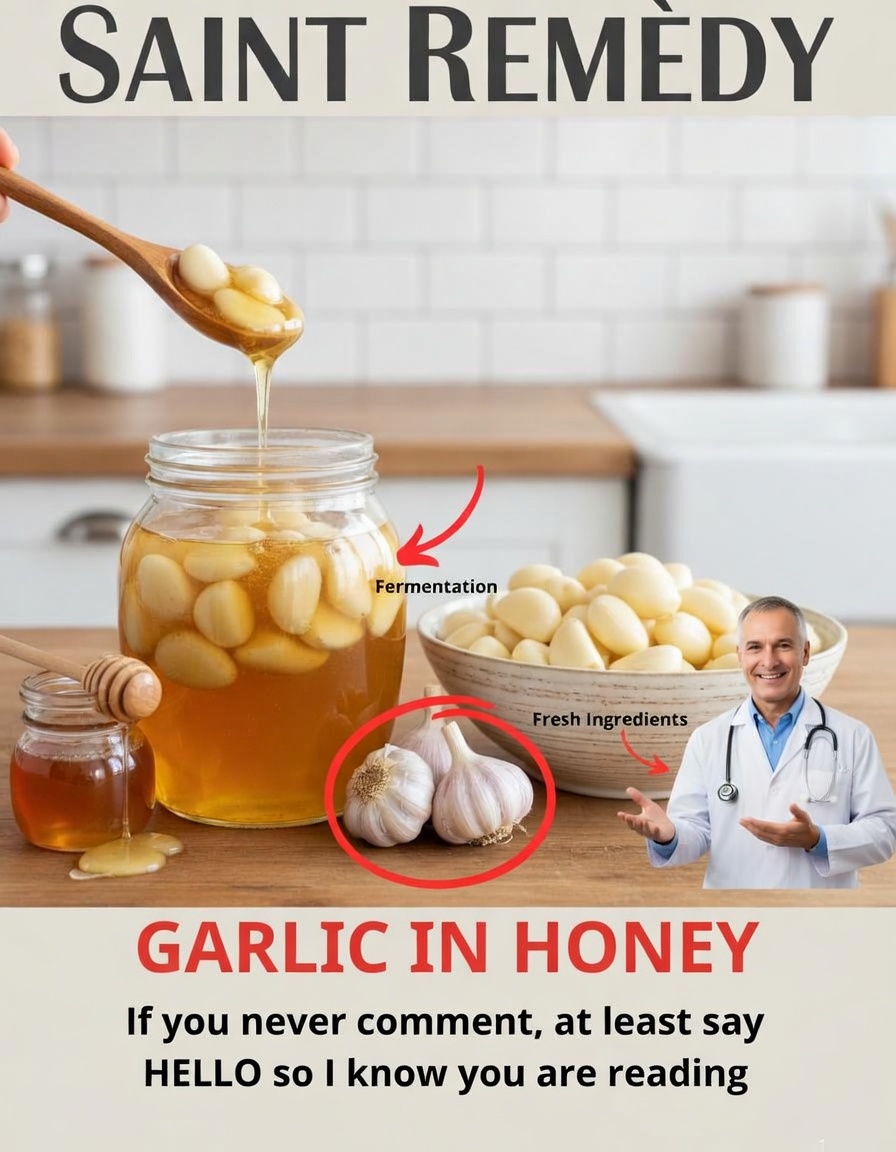 Eat garlic and honey on an empty stomach for 7 days, on an empty stomach