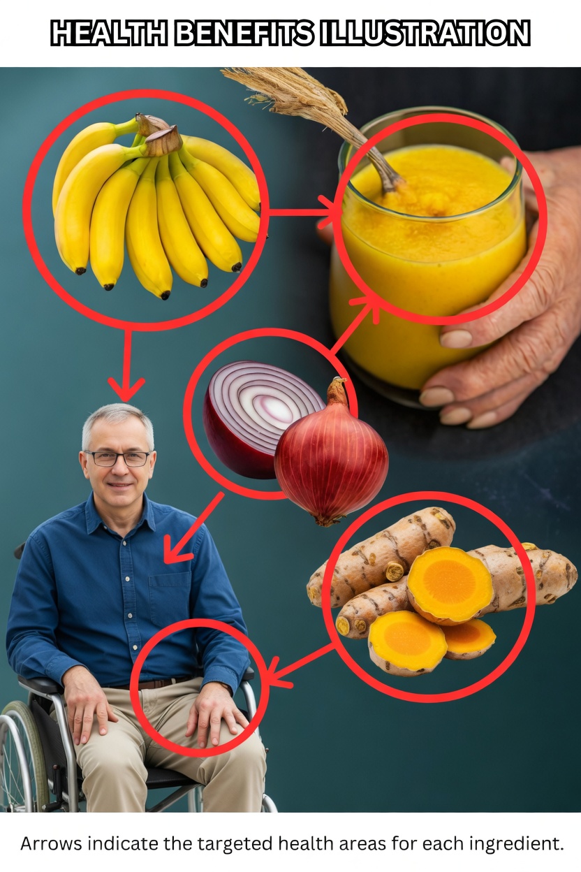 A Juice Made with Banana, Turmeric, and Onion Is an Unusual Combination