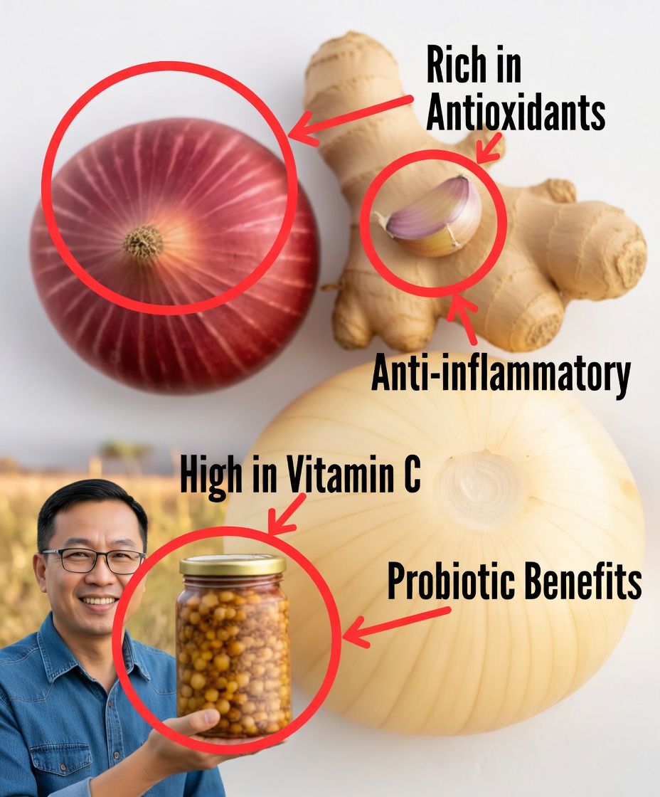 Get one big onion, garlic, and ginger. Cut them into pieces and put them inside an airtight container—see what happens.