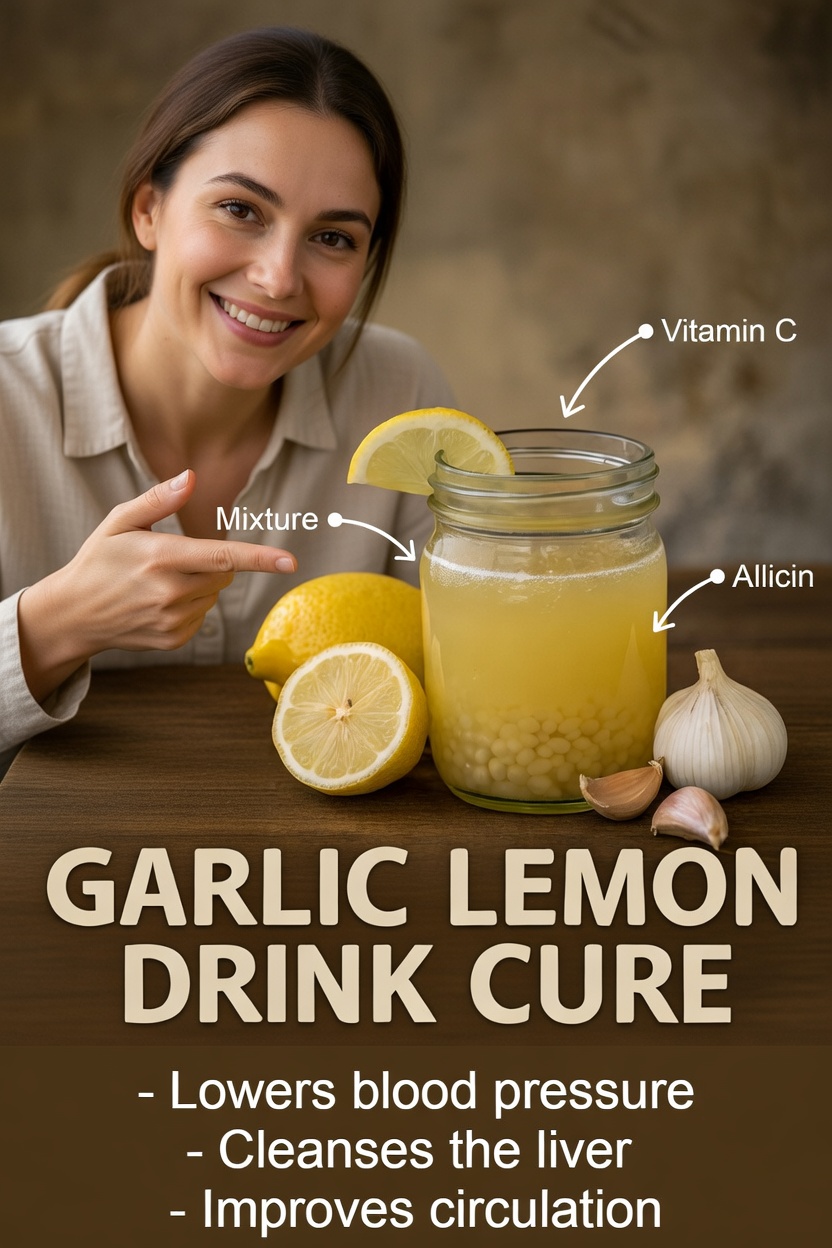 Garlic Lemon Drink Cure – The Ultimate Remedy for High Blood Pressure, Liver Detox & Vascular Cleansing! 🍋🧄🔥