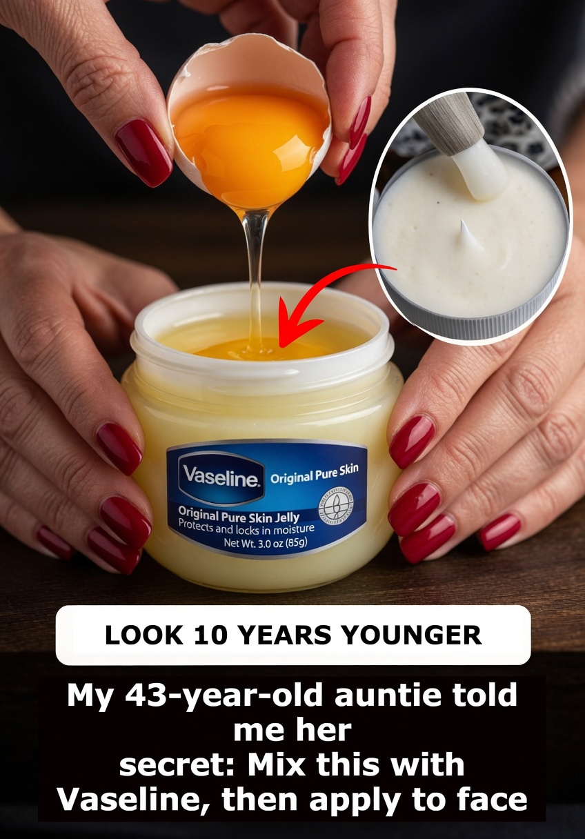 My 43-year-old aunt told me her secret: Mix this with Vaseline, then apply it to your face