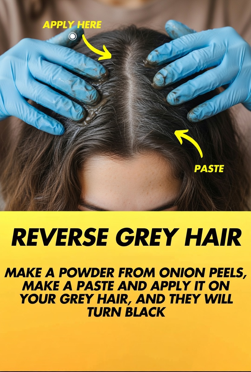 Natural Recipe to Reverse Gray Hair Using Onion Peels