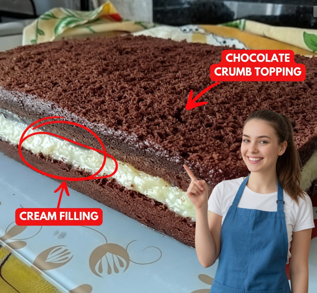 Chocolate Coffee Cake with Lotus Cream Topping