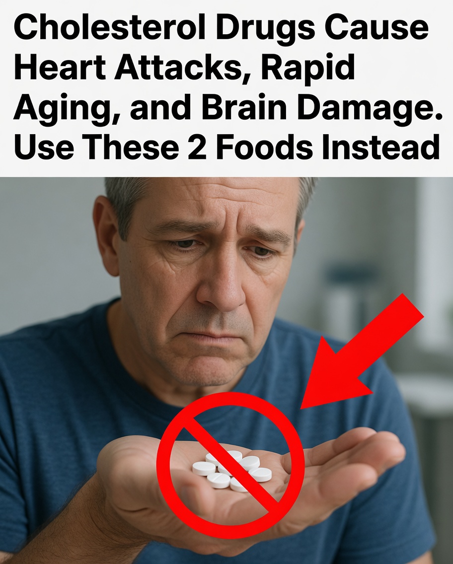 Cholesterol drugs cause heart attacks, rapid aging, and brain damage. Use these 2 foods instead