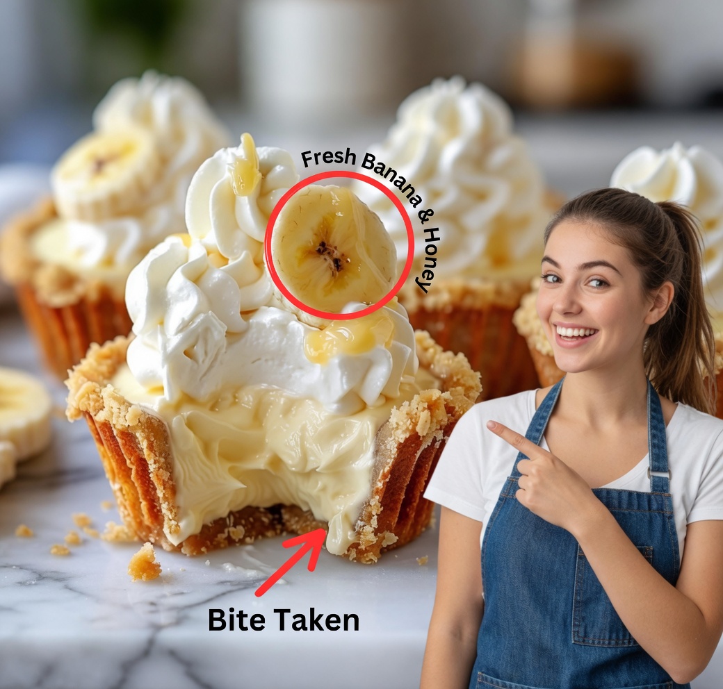 No-Bake Mini Banana Cream Pies