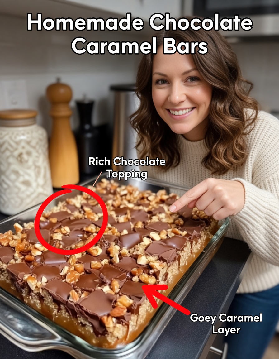 Caramel Chocolate Crunch Bars