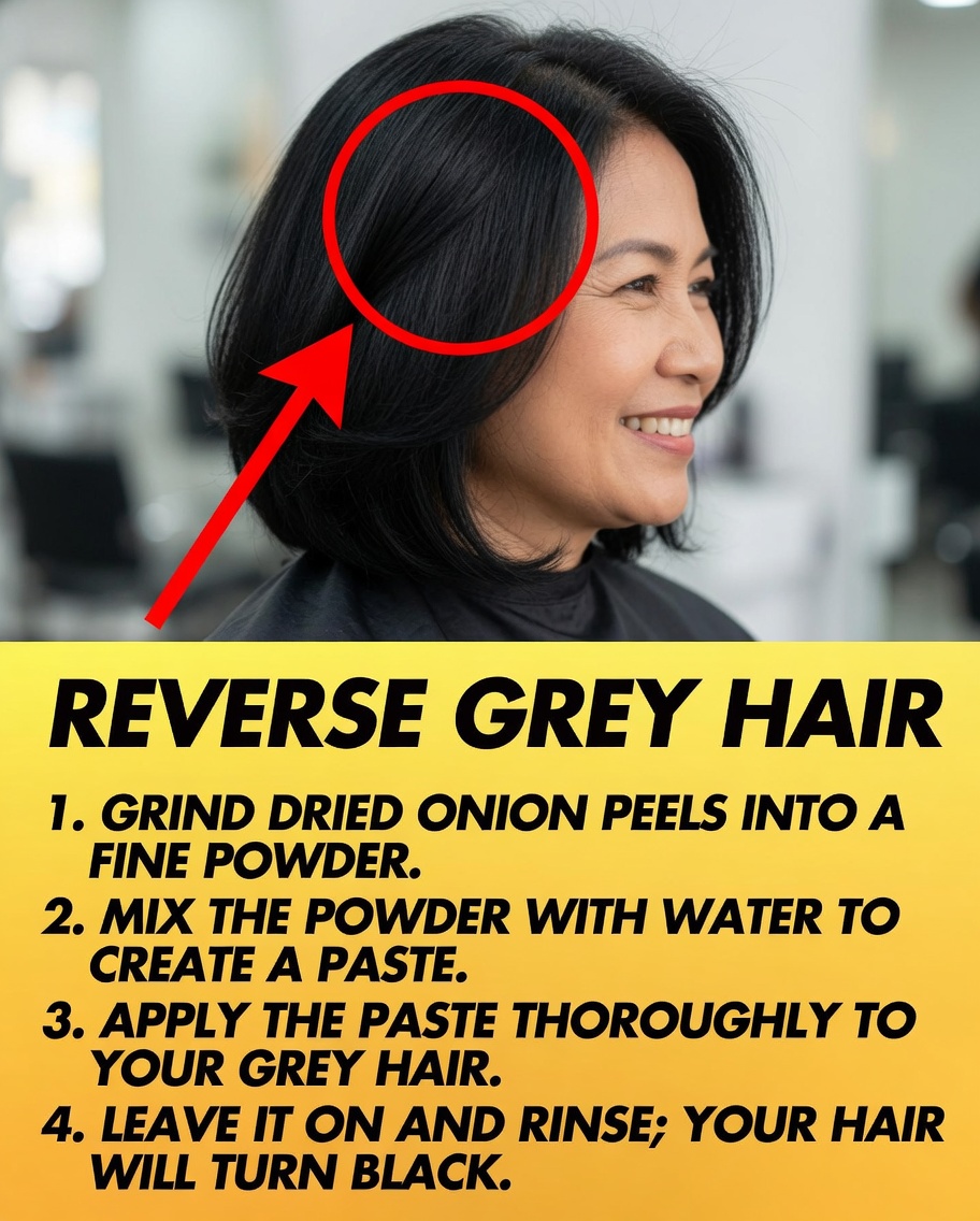 Natural Recipe to Reverse Gray Hair Using Onion Peels