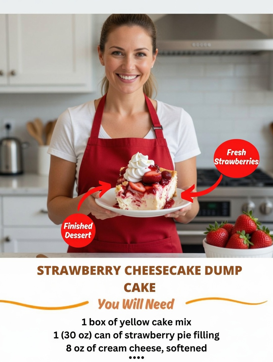 Strawberry Cheesecake Dump Cake: A Quick and Easy Dessert You’ll Love!