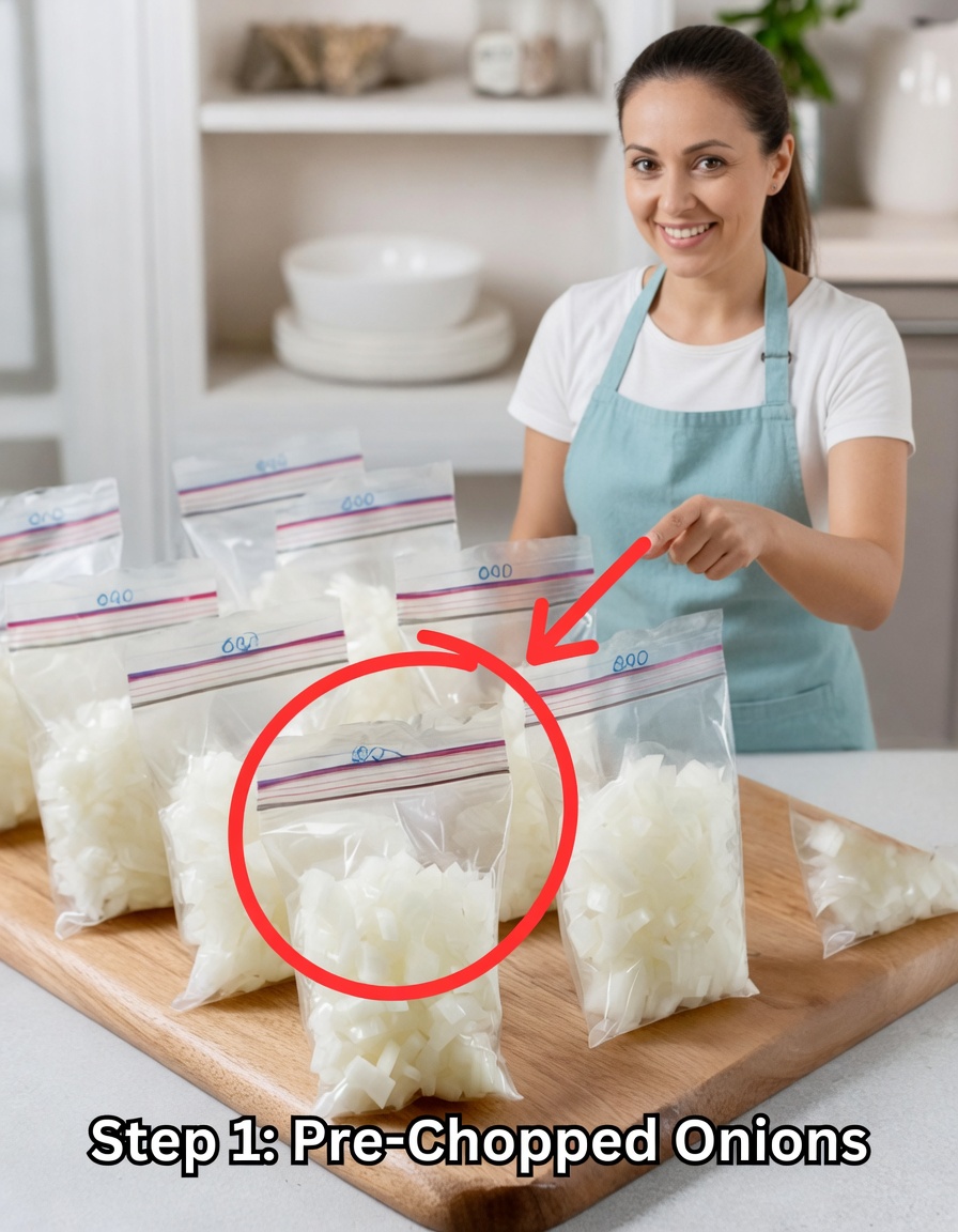 Hands down, my fave money and time saving hack! Grab a 10 lb bag of onions from Costco & try this technique