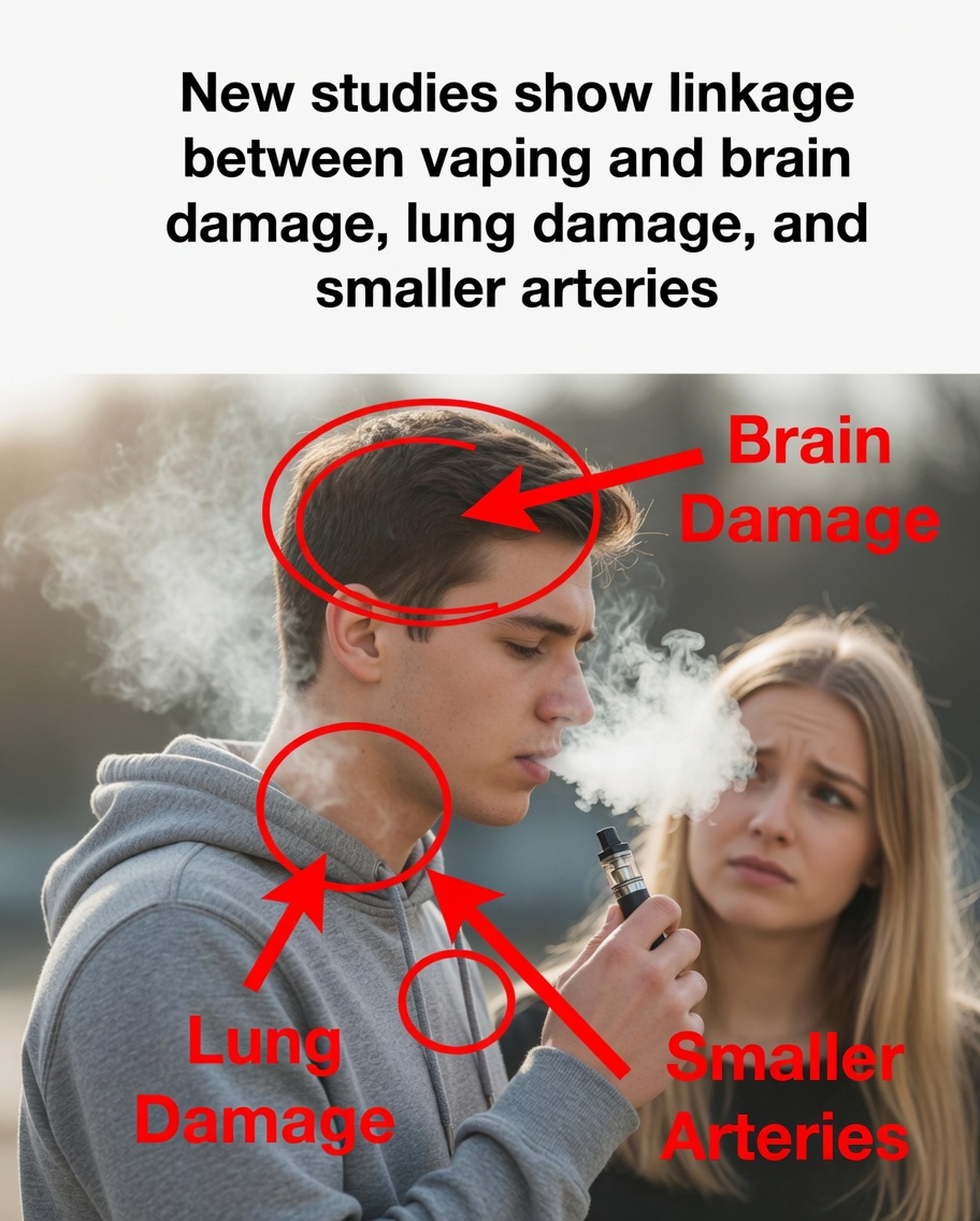 New Studies Show a Link Between Vaping and Brain Damage, Lung Damage, and Smaller Arteries