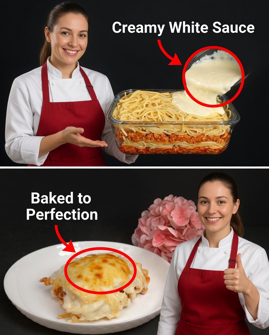 Baked Spaghetti with Minced Beef and Bacon