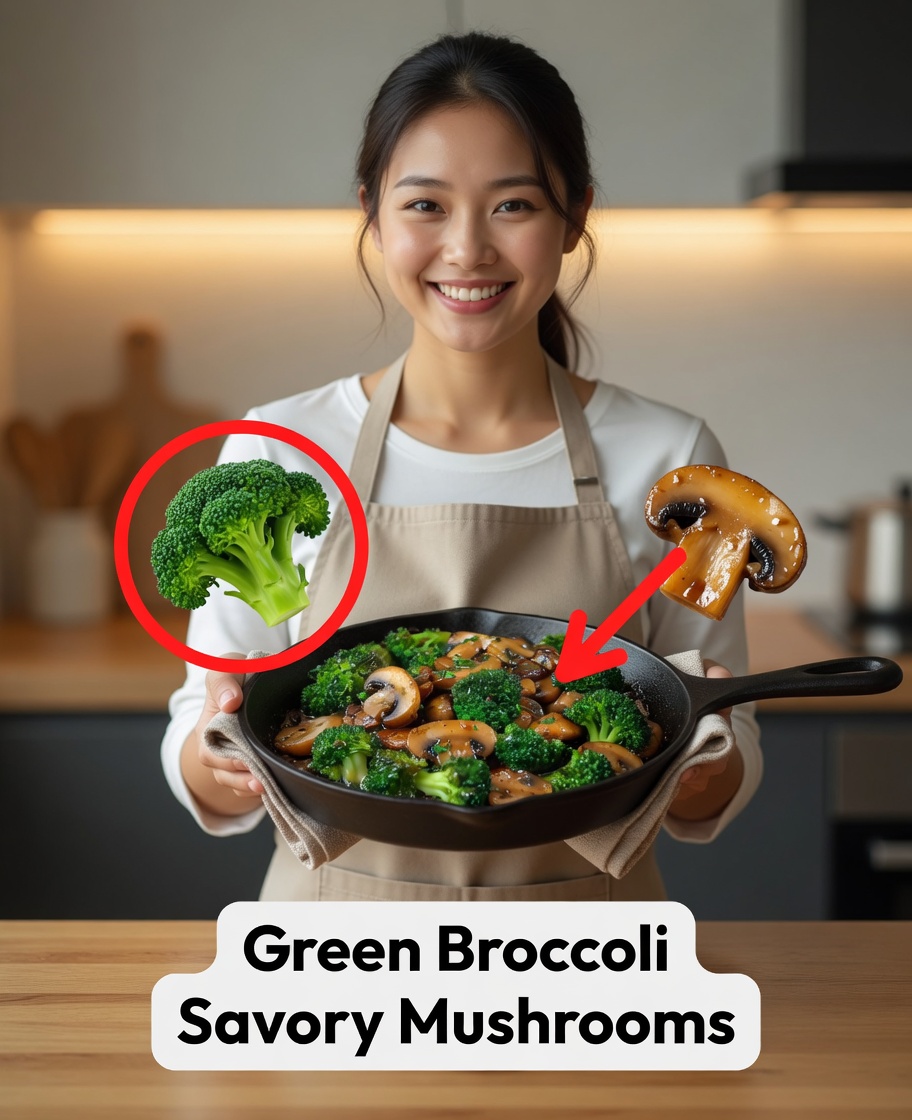 Garlic Mushrooms and Broccoli