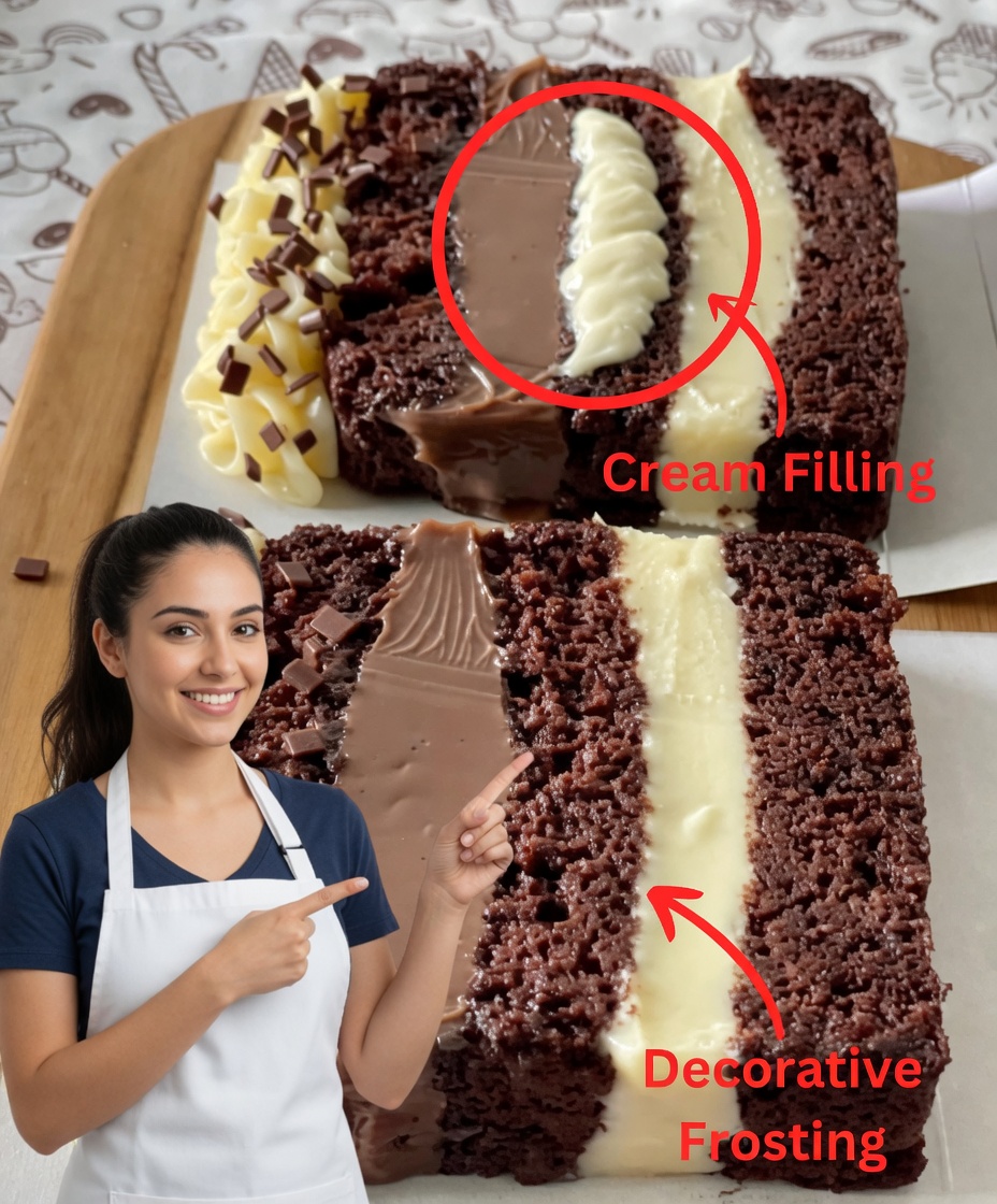 Layered Chocolate Cake with Creamy