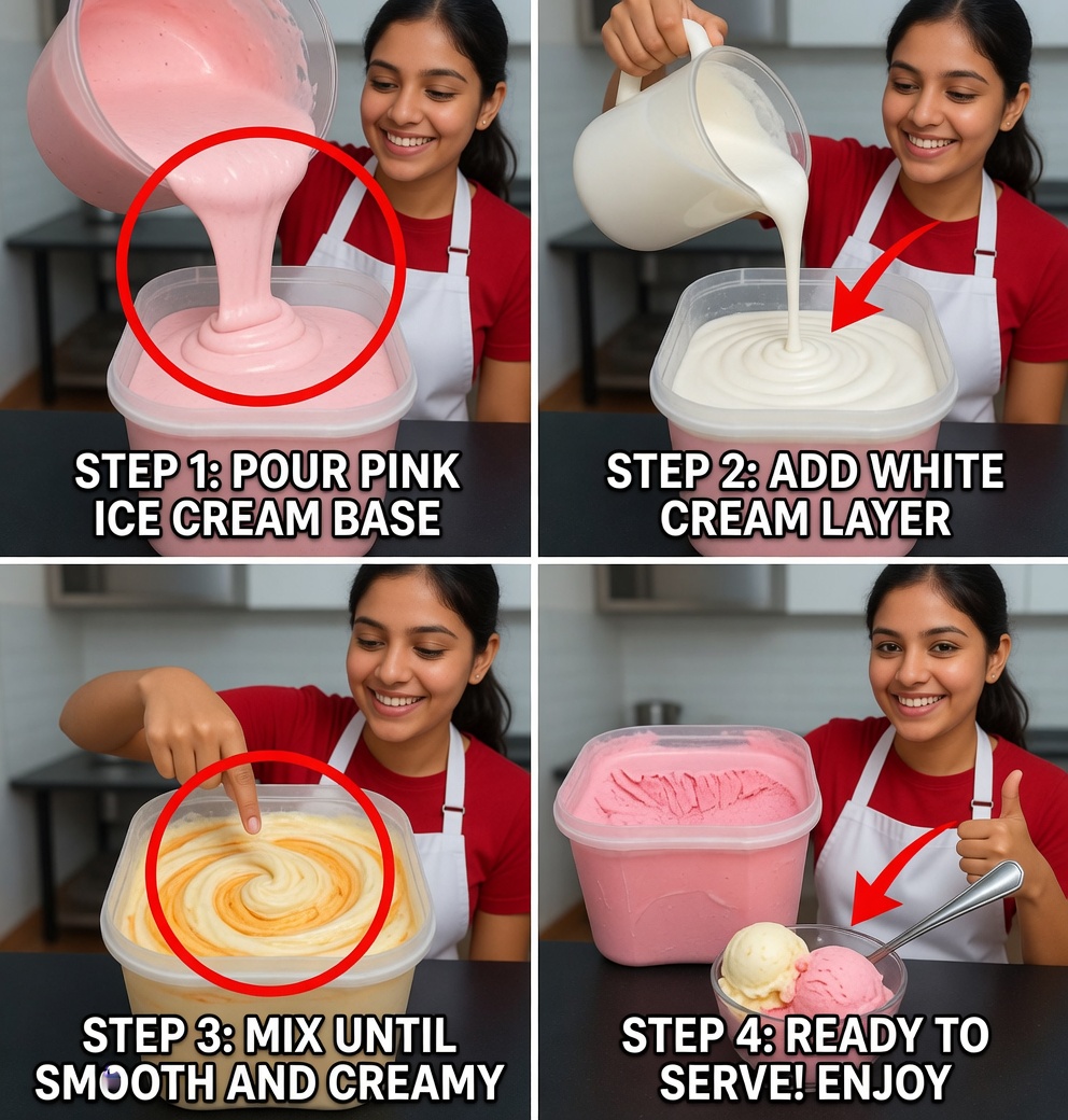 Simple Ice Cream Recipe: Only 4 Ingredients, Very Creamy, Great Yield