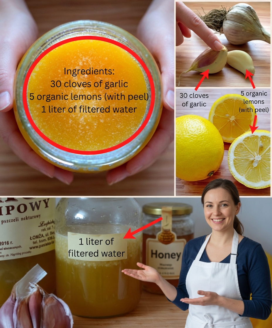 Simple Recipe with Garlic, Lemon, and Water