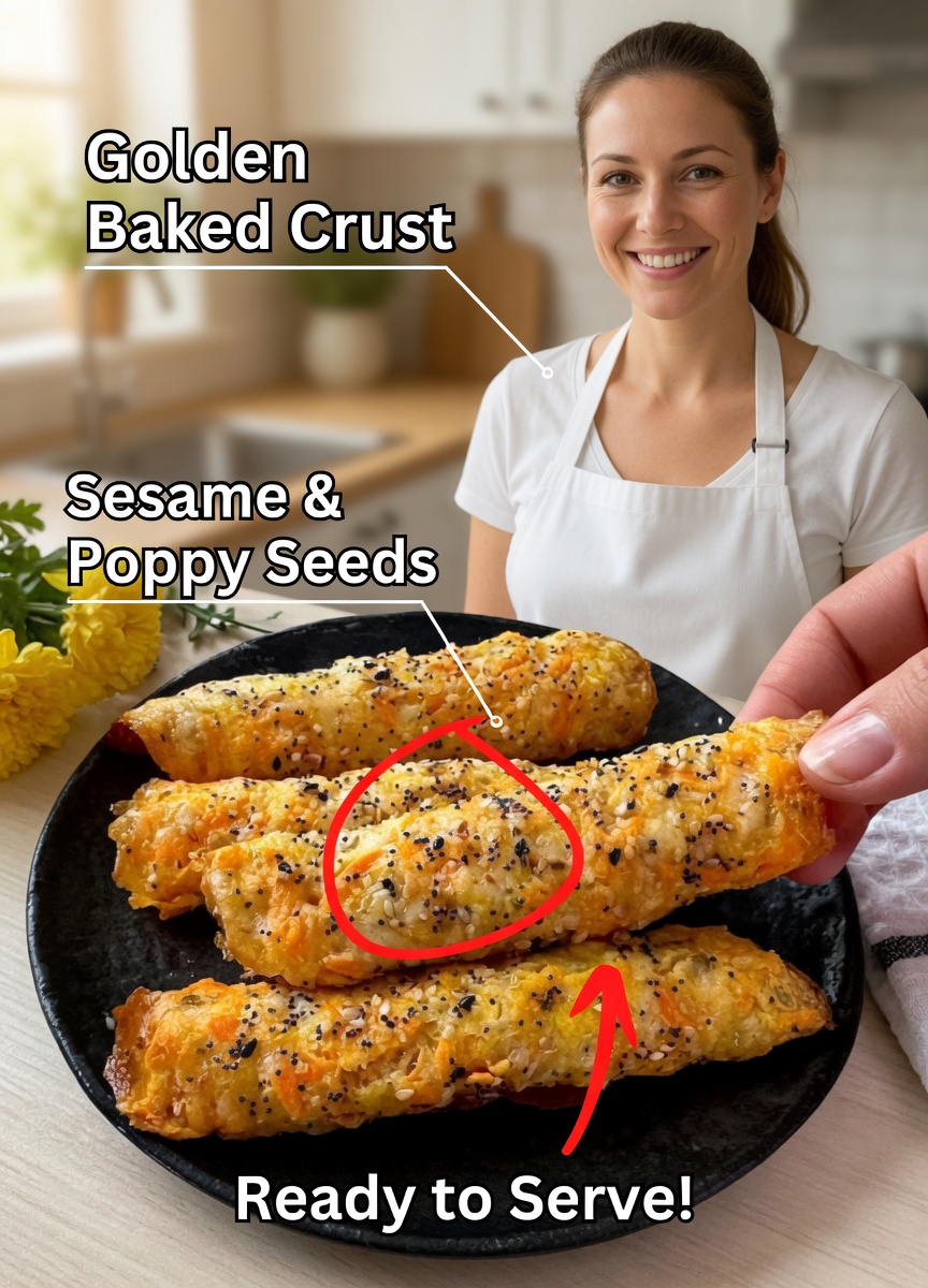 Golden Crispy Cheese Rolls
