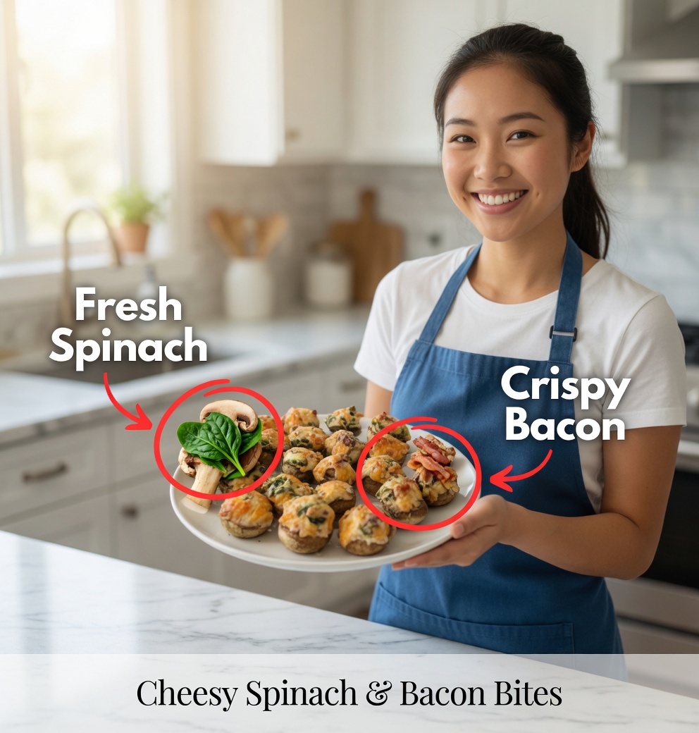 Savory Crab Stuffed Mushrooms