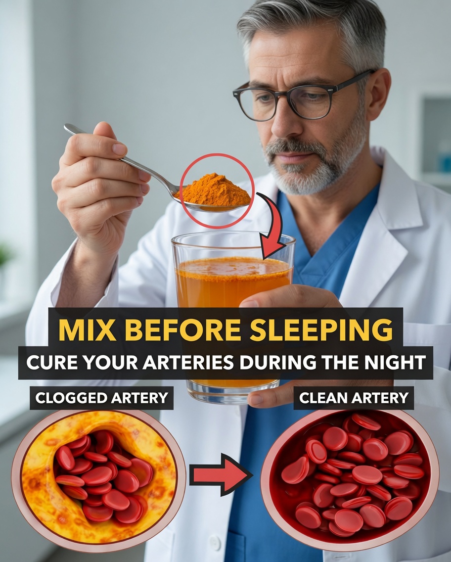 Mix These 3 Ingredients Before Bed – Watch Your Arteries Relax While You Sleep