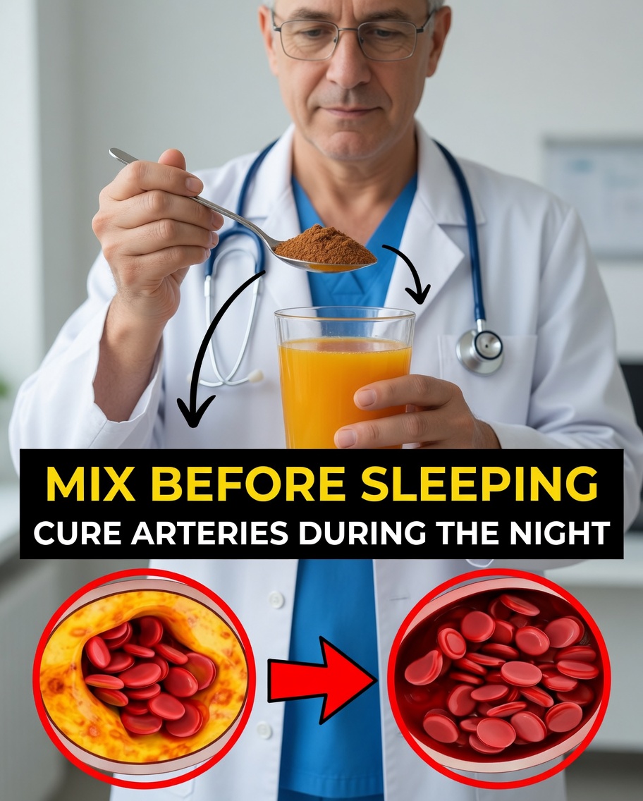 Mix These 3 Ingredients Before Bed – See Your Arteries Relax While You Sleep